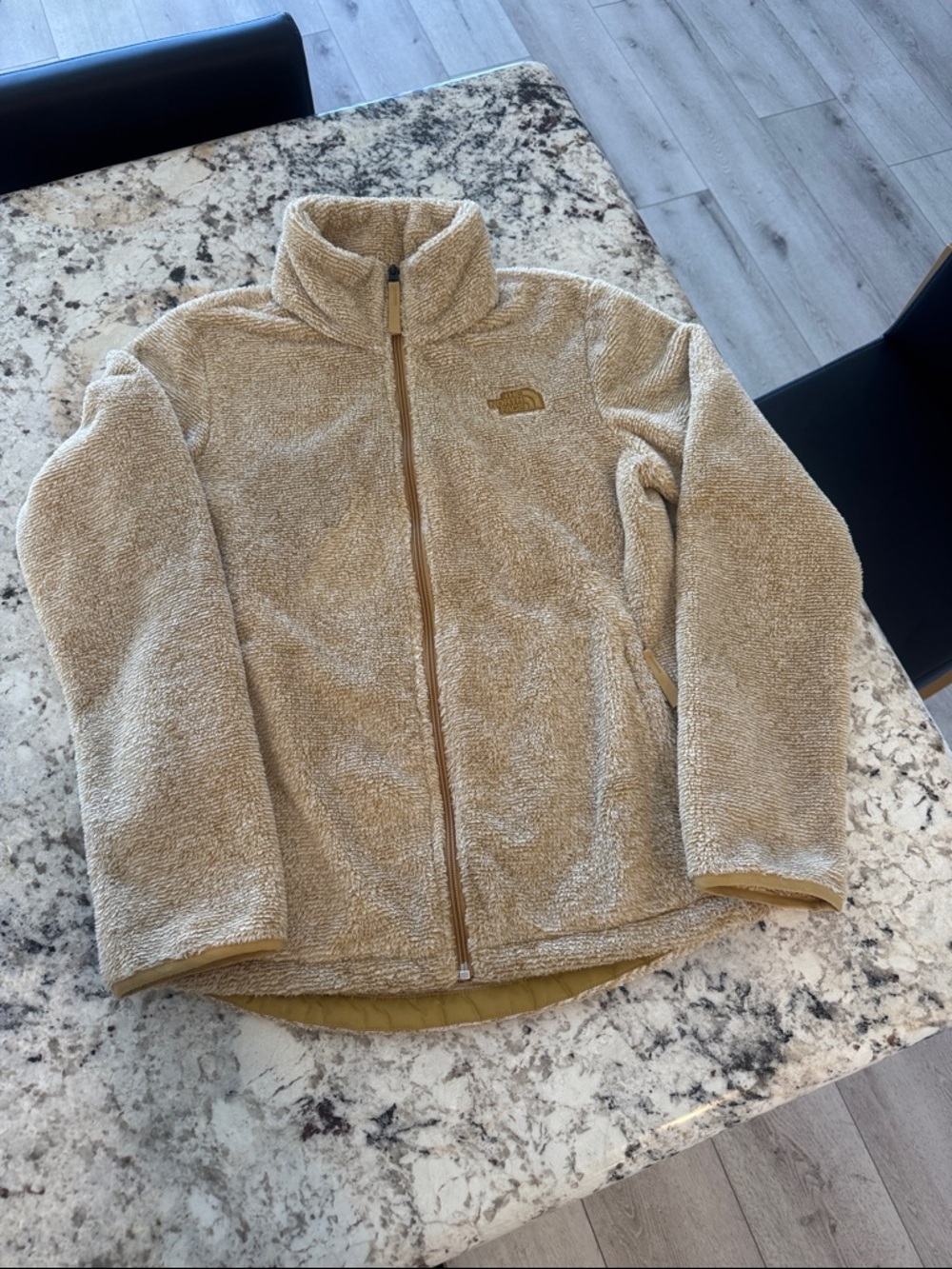 The North Face Teddy Fleece Jacket in Tan